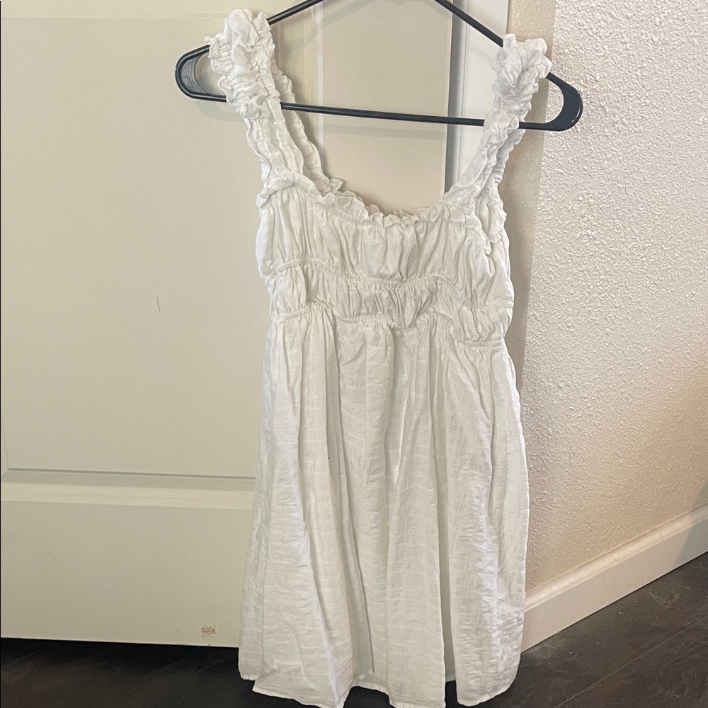Emory Park White Ruffled Dress